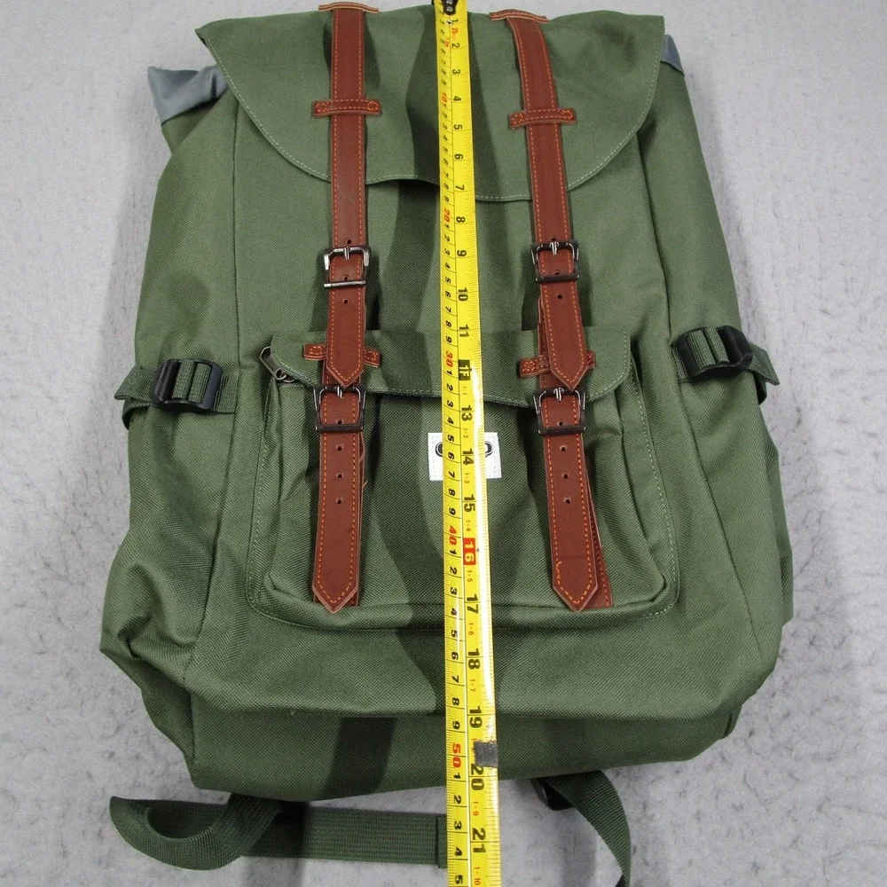 Good Boy Golf Backpack Olive Green Canvas Rucksack Laptop Sleeve Buckle Straps